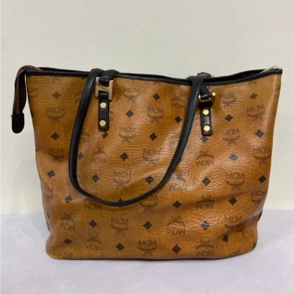 MCM Tan Leather Tote Bag - Picture 2 of 15